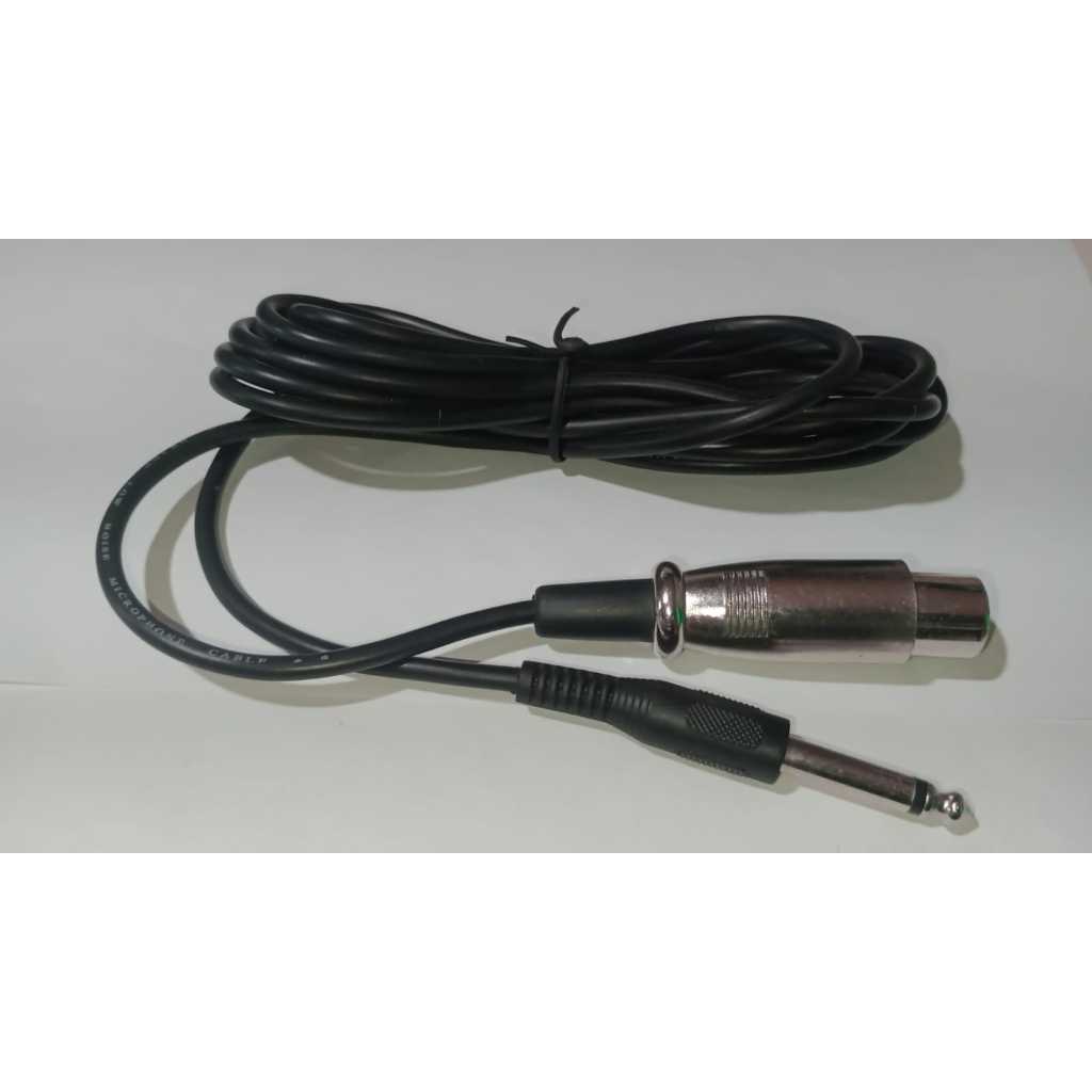 Cabo de microfone profissional P10 mono para XLR fêmea ( cabo 3 metros )