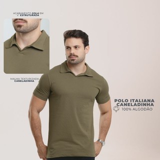 Camisa Polo Italiana Masculina Premium,Algodão,Estilo Casual, Social,Slim,Classica,polo V, Malharia.