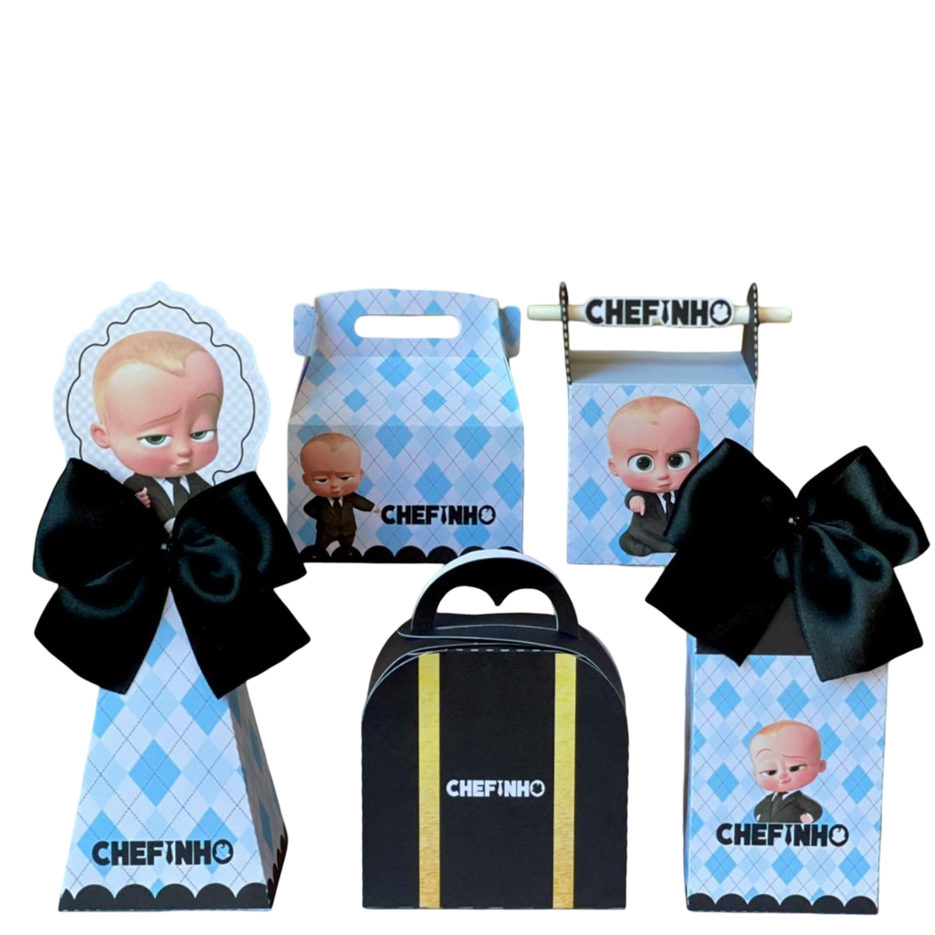 Poderoso Chefinho Kit Personalizado Lembrancinhas para Festa Caixinhas Personalizadas Mêsversário Aniversário + BRINDE