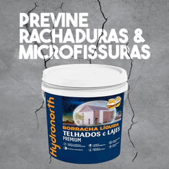Borracha Liquida Impermeabilizante Telhados e Lajes Branco 5kg Hydronorth