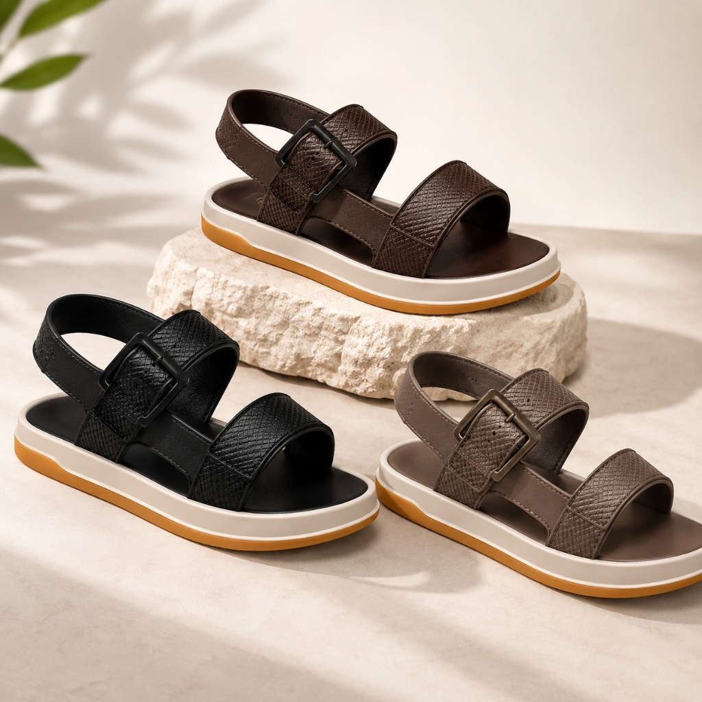 Sandália Masculina Baby Papete Menino Papete Infantil Antiderrapante Confortável Leve Ajustável Bebê Primeiros Passos