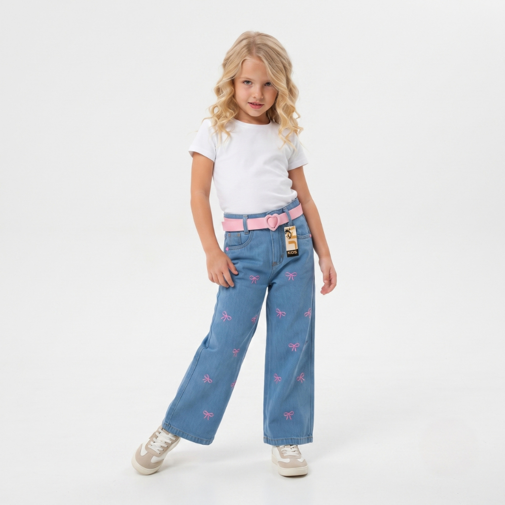 Calça Jeans Feminina Infantil Juvenil Skinny Com Lycra Elastano Conforto (4 a 16 Anos)