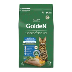 Ração Golden Gatos Adultos Castrados Seleção Natural Abóbora 3Kg
