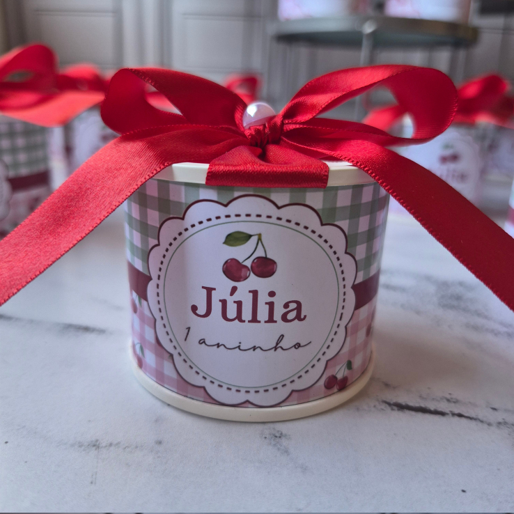 Tubolata Personalizada 5x6cm Lembrancinha Maternidade Aniversario Batizado Cha de Bebe Todos os Temas