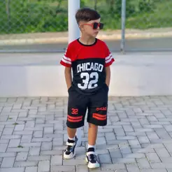 Conjunto Infantil Masculino Camisa e Bermuda Moletinho Verao 2 a 14 anos