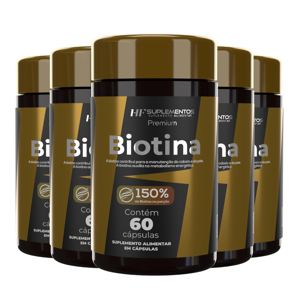 5X BIOTINA 150% PREMIUM 400MG 60CAPS HF SUPLEMENTS