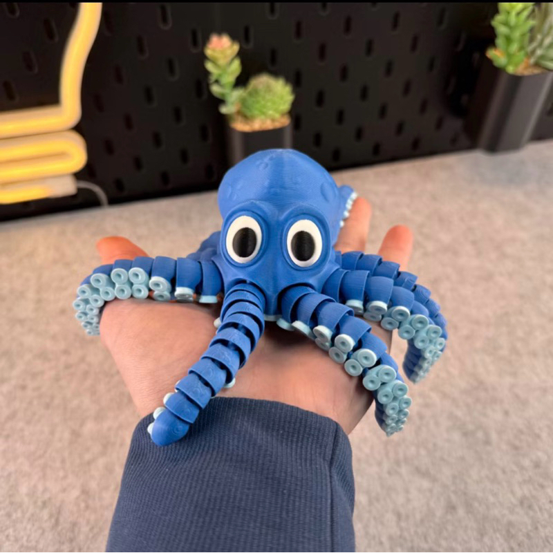 Polvo Flexível Articulado 3D – Fidget Sensorial Relaxante