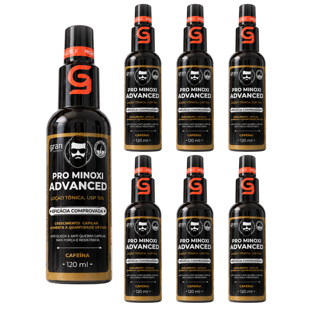 Kit Profissional Barbeiro Tônico de Crescimento para Barba e Cabelo 13 Unidades