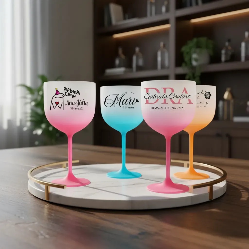 20 Taças de Gin Degradê Personalizadas