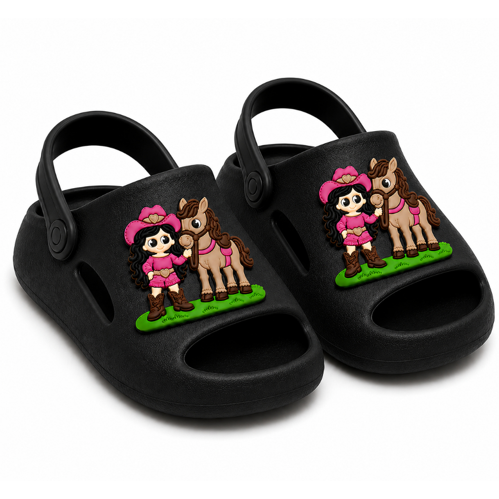 Chinelo Nuvem Sandália Infantil Menina Boiadeira Vaqueira Correia Confortável Leve Macio Antiderrapante