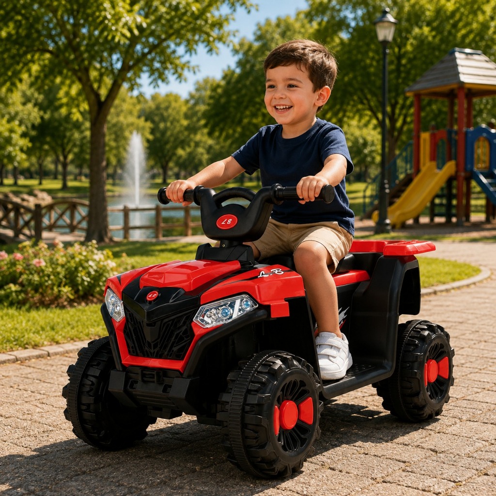 Carrinho Eletrico Infantil Zippy Toys 6V Com Luzes e Musicas Frente e ré Andador