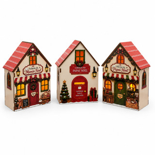 Kit Vila Natalina Casinhas de Natal Iluminadas Decoração Natal