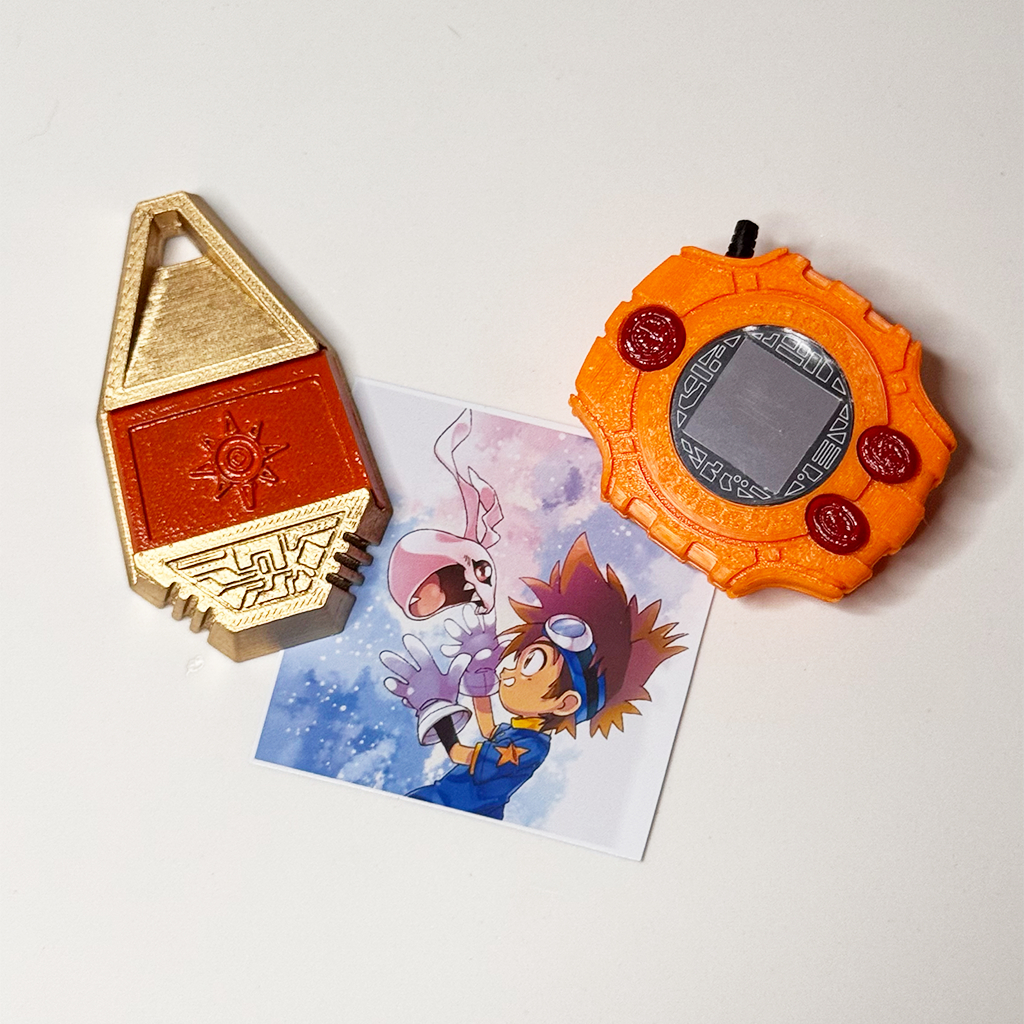 Digimon Adventure Digivice Digitag Brasão Kit Completo Réplica Colecionável 3D Cordão Anime Geek Fã