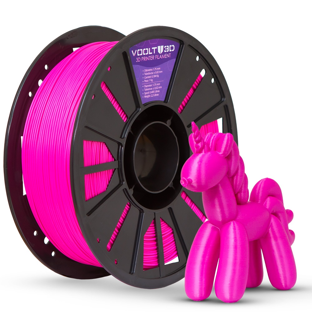 Filamento PLA Purpura Sólido Premium 1Kg 1,75mm - Para Impressora 3D