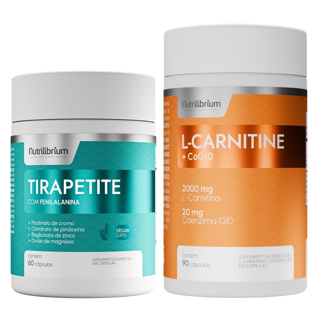 Kit Tirapetite Spirulina Cromo + L-Carnitina Coenzima Q10 Nutrilibrium
