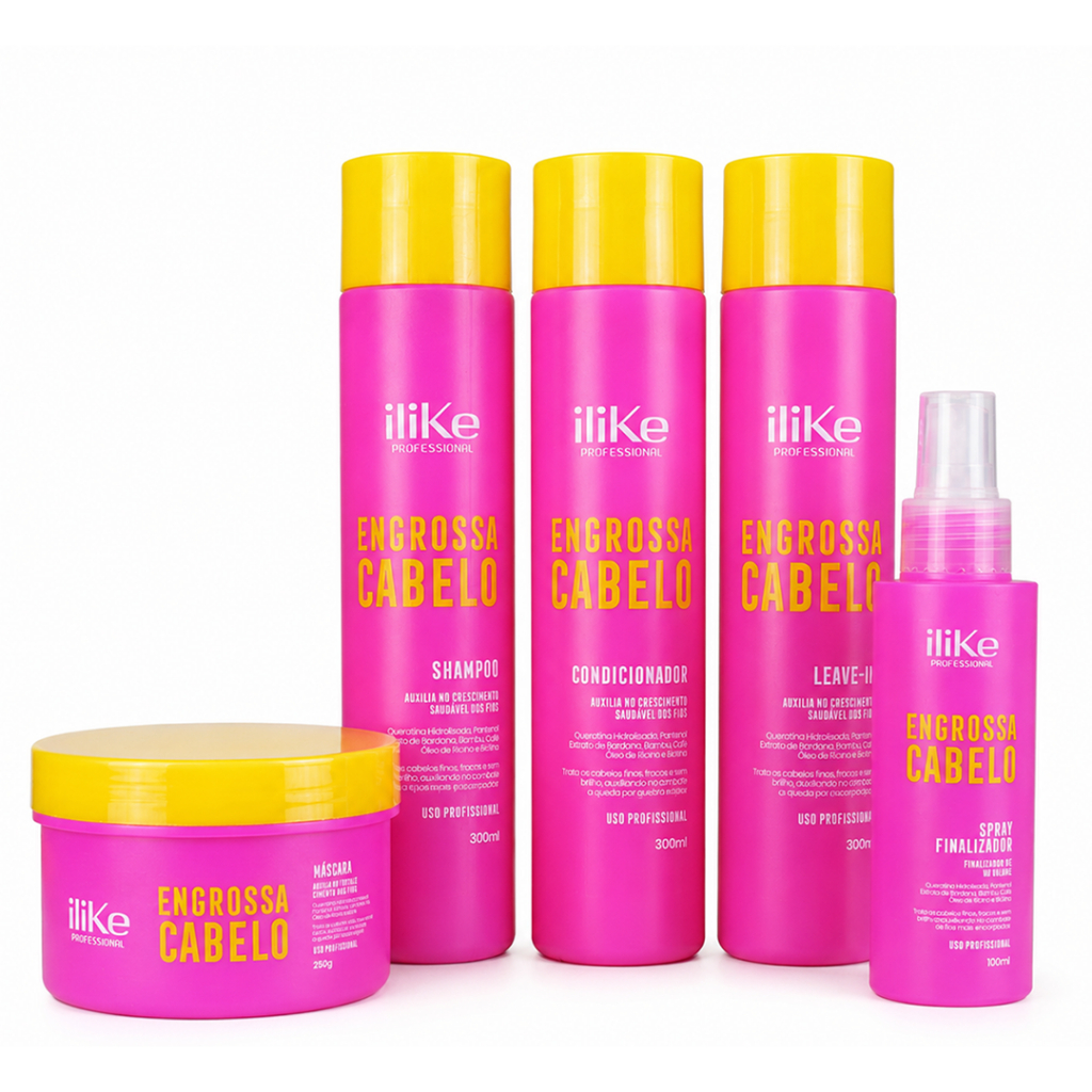 ILIKE ENGROSSA CABELO KIT 5 PRODUTOS