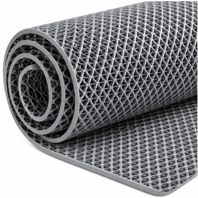 Tapete Antiderrapante Cinza Banheiro Box Piscina Vestiario Barco 2,00 X 0,60 Geométrico