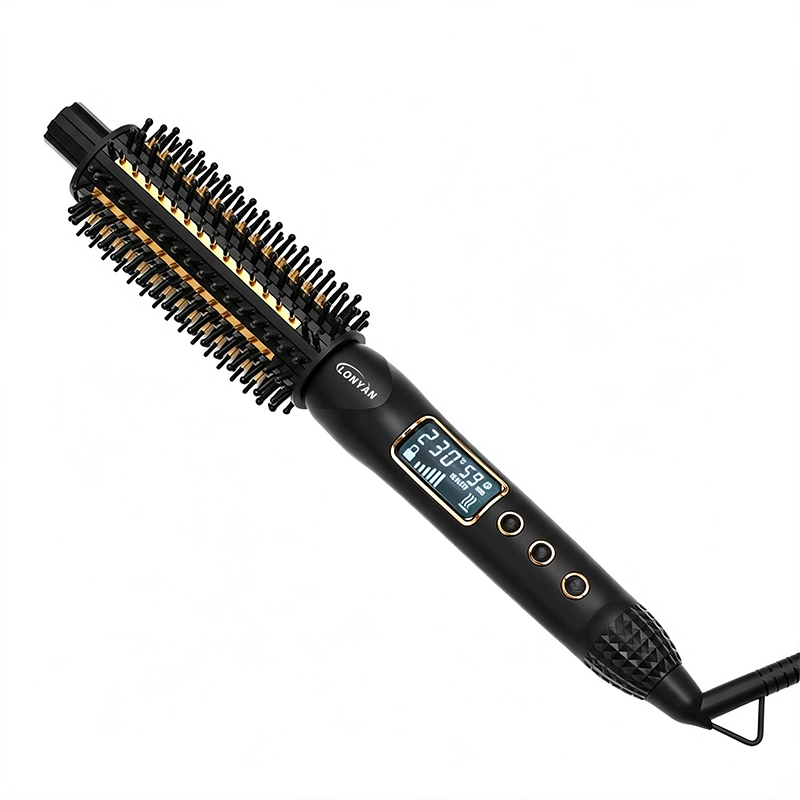 Escova Modeladora 32mm LONYAN Bivolt 127V 220V Modelador de Cachos Profissional Onda Temperatura Cerâmica Anti Frizz LCD