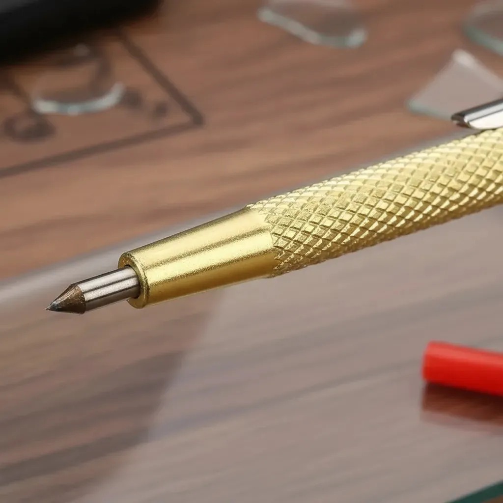 Riscador Manual Cortador de Porcelanato piso Tipo Caneta Profissional Ponta de Videa 140mm Aço Metal Vidro Cerâmica