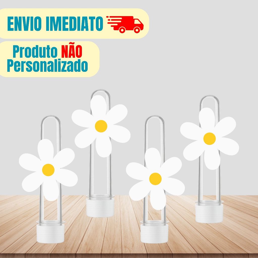 Aplique Tag Para Tubete Margarida | Personalizado | Lembrancinha Festa Infantil | Aniversário
