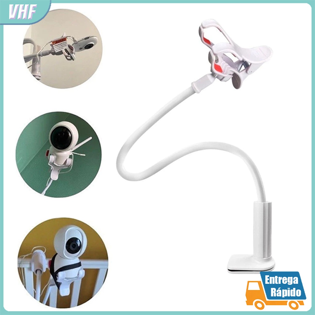 Suporte Câmera Monitoramento Bebê Sem Perfuração Universal Clip Berço