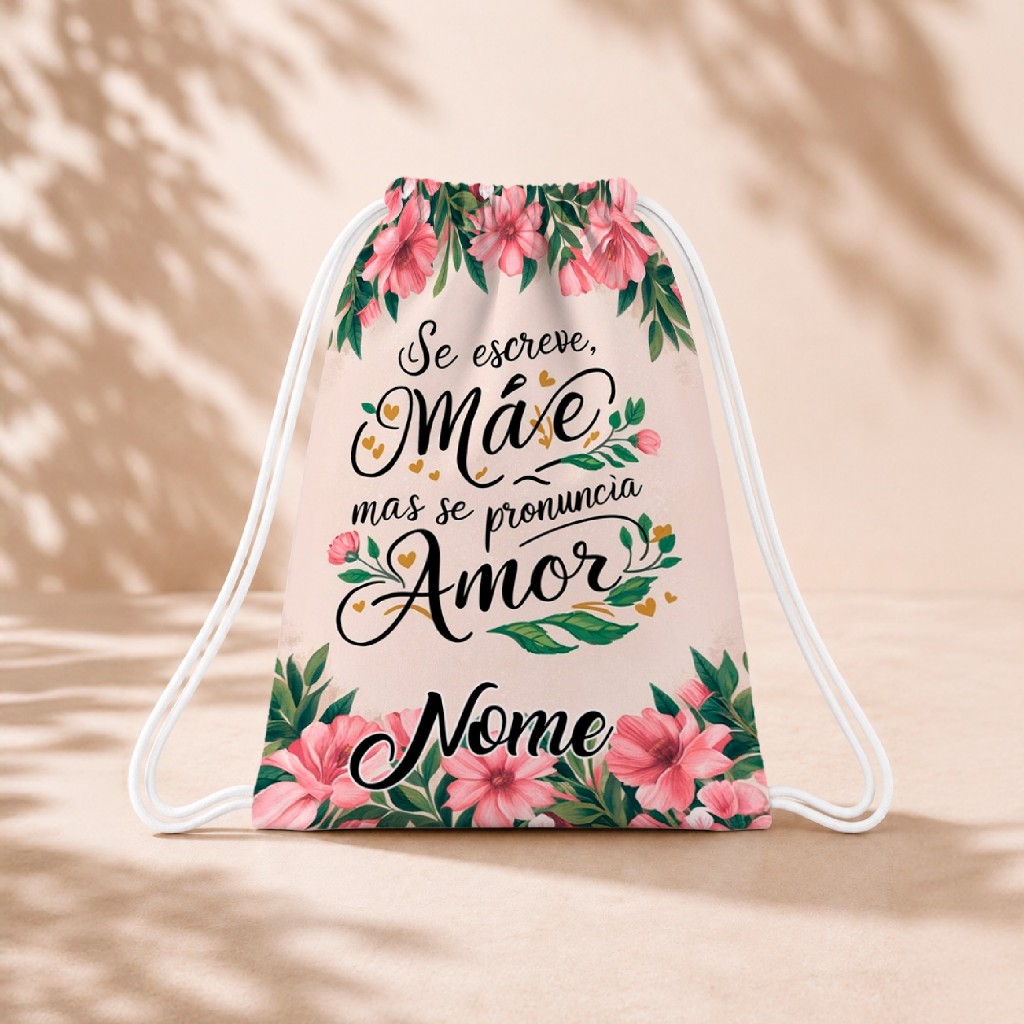 10 Mochila Personalizada Infantil 18x26 Sacolinhas Surpresa Festa Aniversário Lembrancinha Feliz dia das Mães M1