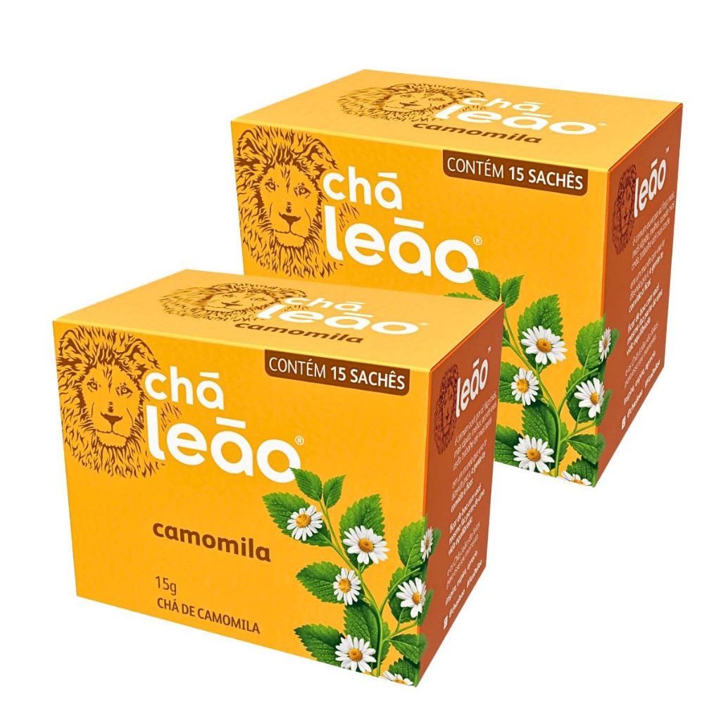 Kit 2un Chá Camomila Leão 10 Sachês