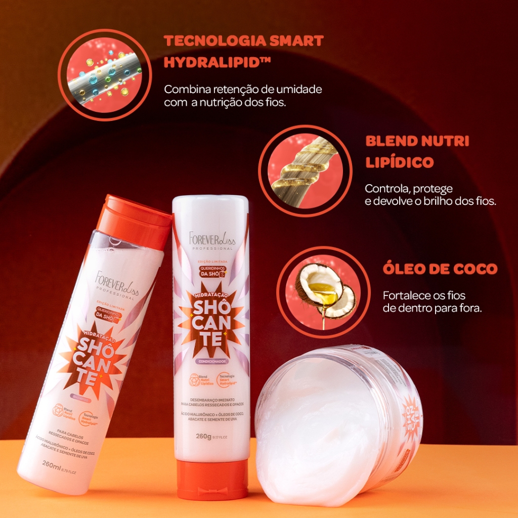 Kit Shampoo, Condicionador e Máscara Hidratação SHÔcante Forever Liss · foto 2