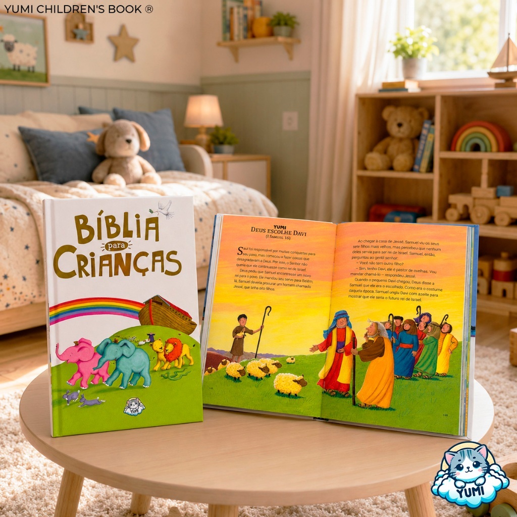 Livro Infantil Bíblia para Crianças Capa Almofadada | Histórias da Bíblia Ilustrada · foto 2