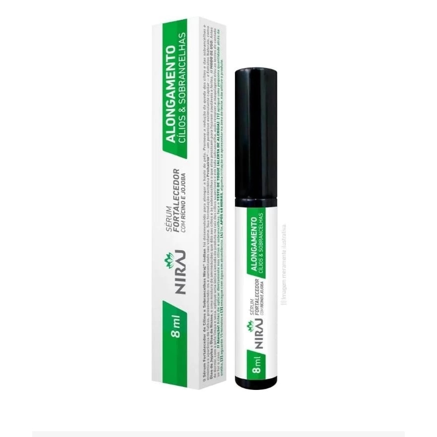 Sérum Alongamento Fortalecedor Cílios Sobrancelha Niraj 8ml