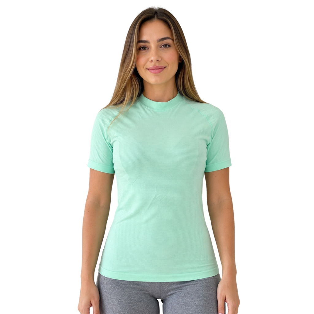 Camisa Feminina Manga Curta Academia Fitness Leve Confortável Camiseta Blusa Malhar Secagem Rápida
