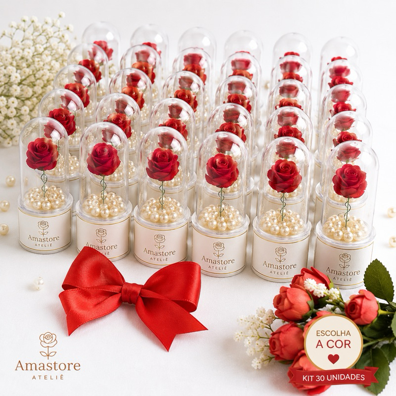 Lembrancinha Casamento e Aniversário | Kit 30 Unidades | Escolha a Cor | Personalizada