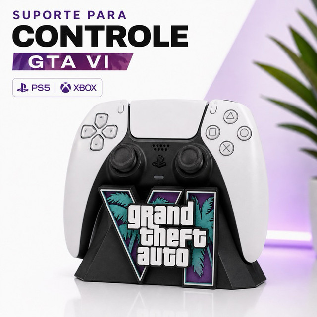 Suporte GTA VI para Controle PS5 DualSense ou Xbox Series X|S