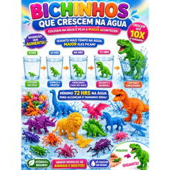 100 Bicho Cresce Na Aguá Brinquedo P/ Kit Festa Lembrancinha Aniversario prenda Quermesse novo