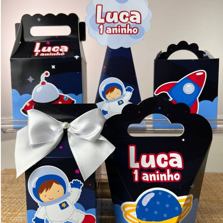 Kit Festa Personalizados Astronauta  - Caixinhas | Lembrancinhas para Festa Infantil e Mimos