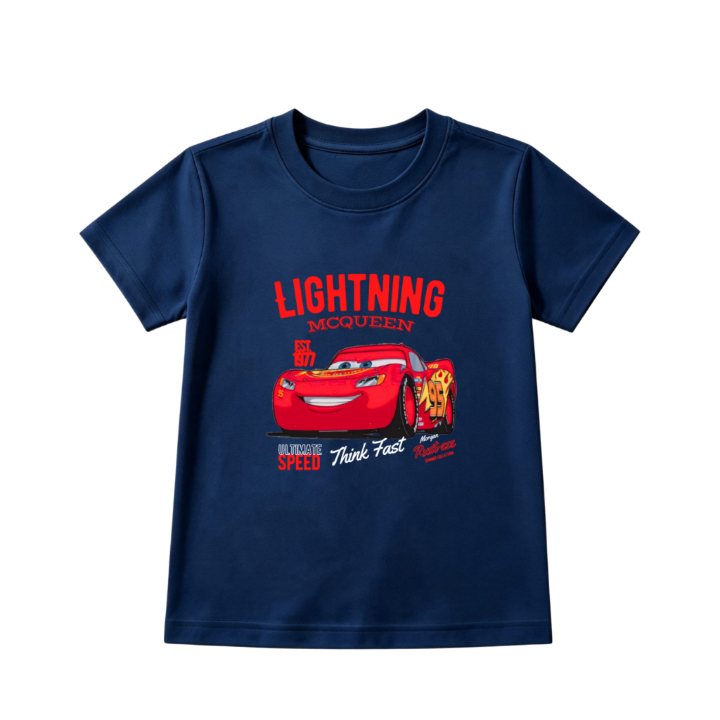 Camiseta Infantil Juvenil Carros Relampago Mcqueen Pensonagens Camisa  Estampa Algodão Lançamento