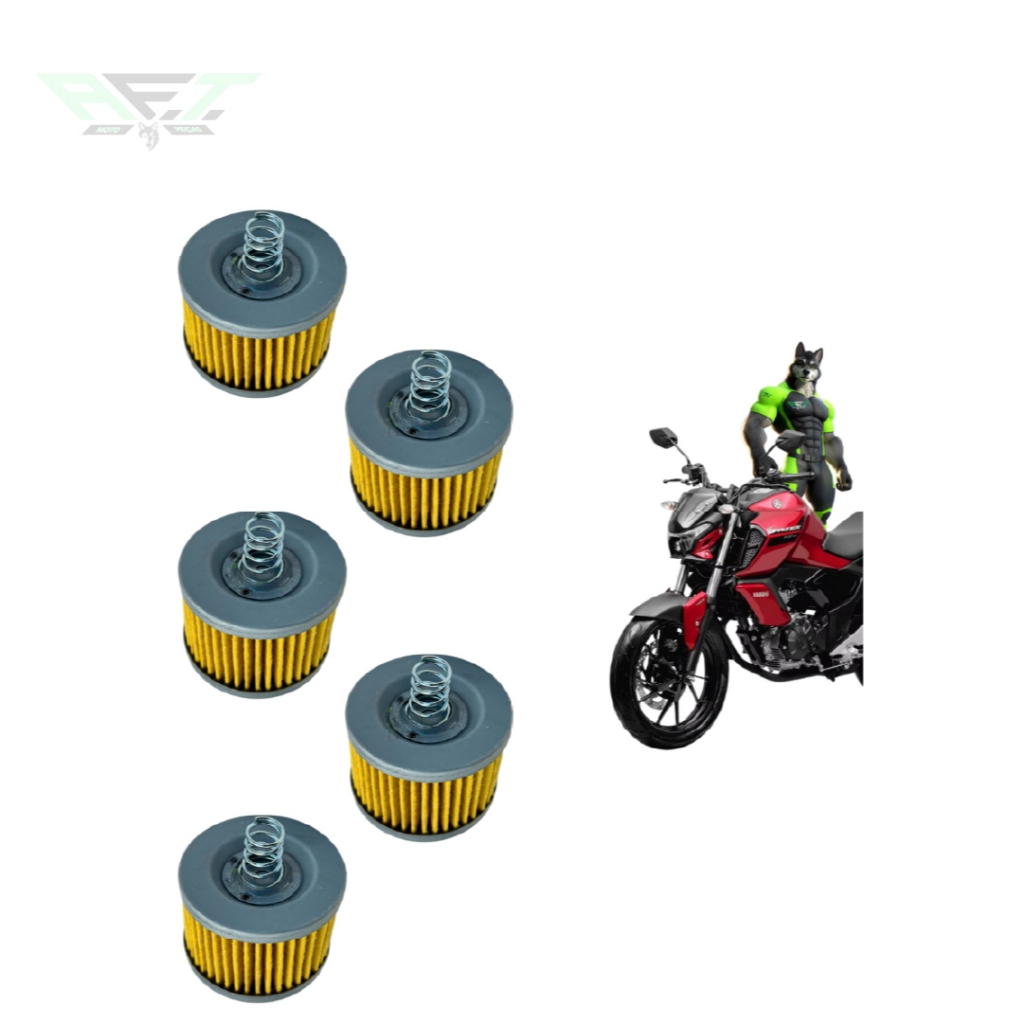 KIT 5 FILTROS DE ÓLEO MOTO YAMAHA CROSSER FAZER FACTOR 150