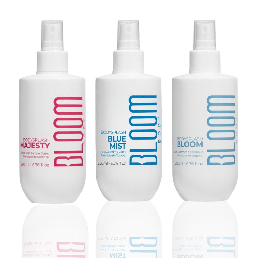 Kit 3 Body Splash Desodorante Colônia 200ml - Majesty, Fresh Pear e Cheer