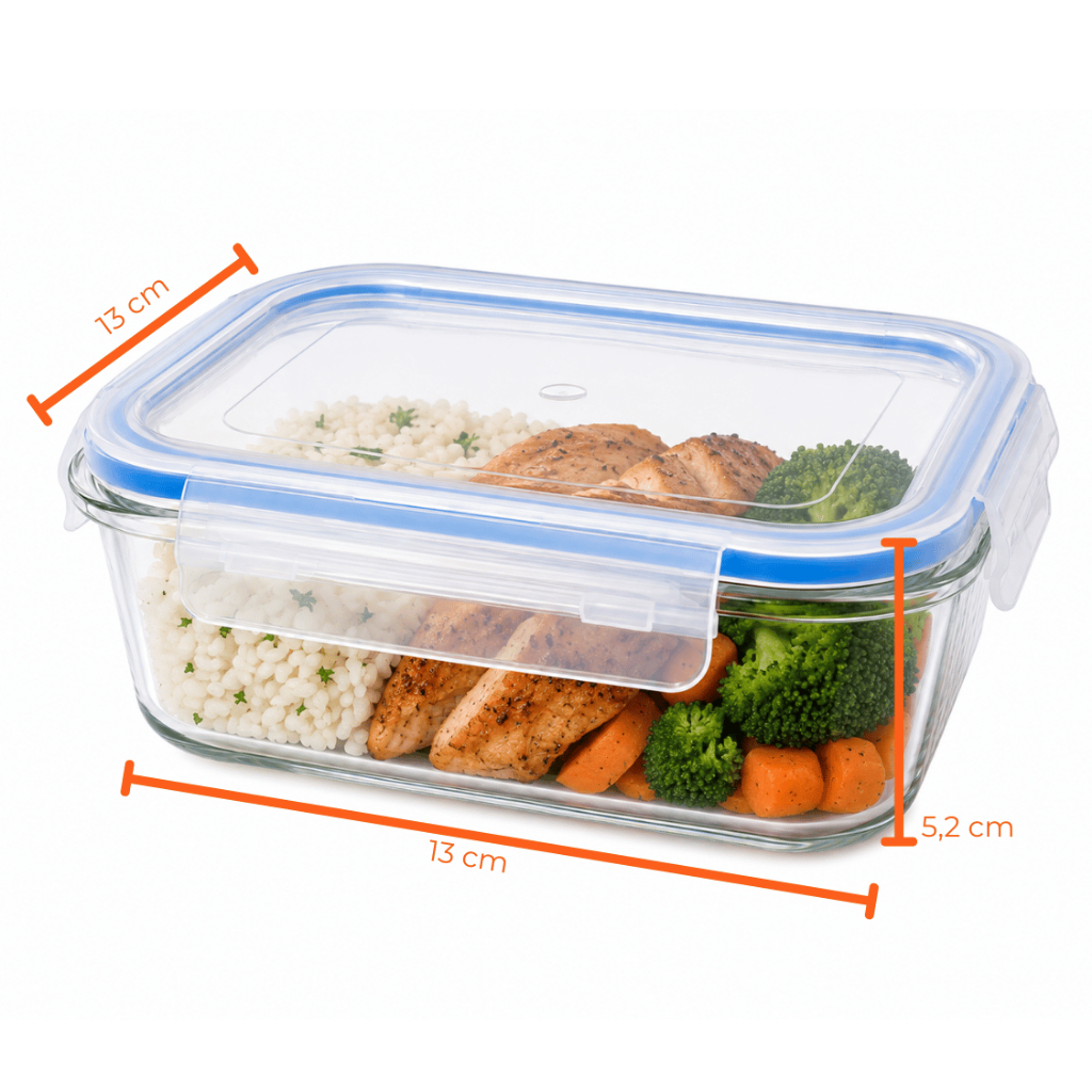 Kit com 6 Marmitas de Vidro Herméticas Potes 640ml — foto 4