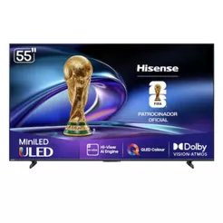 Smart TV 55P 4K UHD 55U6QV 60Hz Vidaa Dolby Vision Hisense
