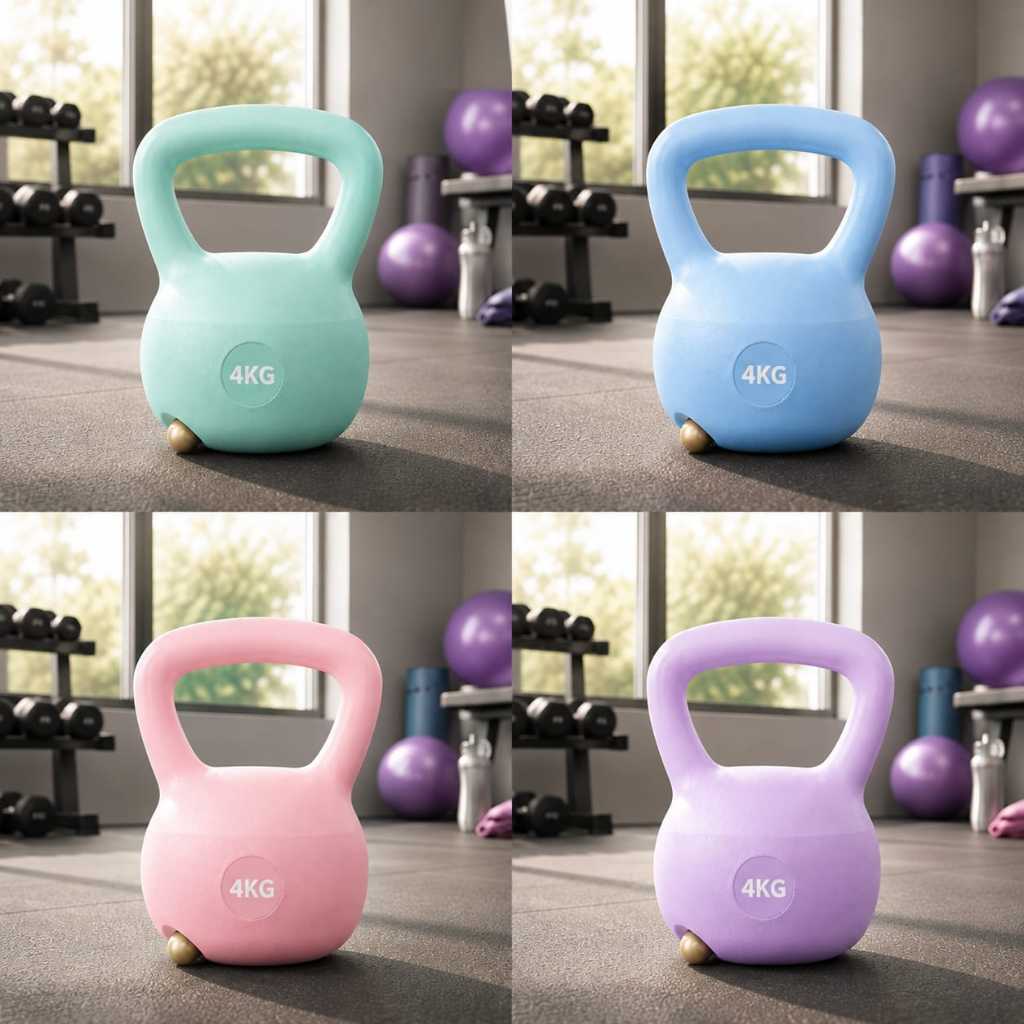 Kettlebell pesos Fitness Soft Feminino P Malhar Em Casa Emborrachado macio Treino funcional