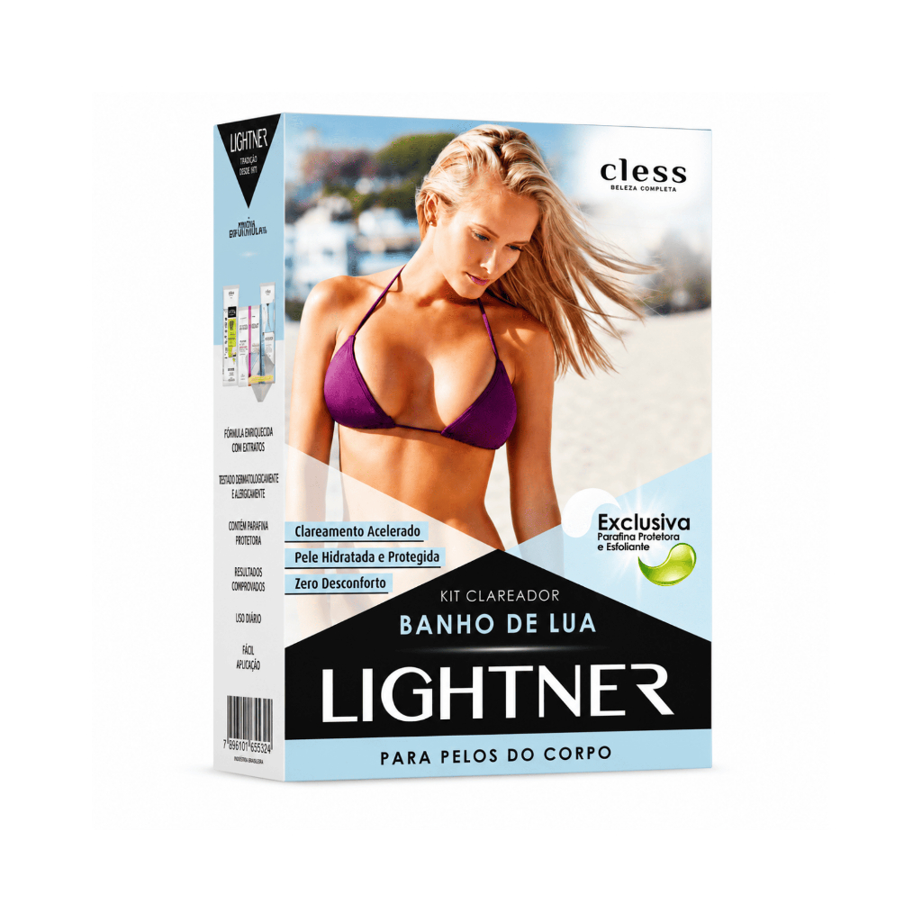 Lightner Kit Descolorante Clareador para Pelos Corporal Banho de Lua