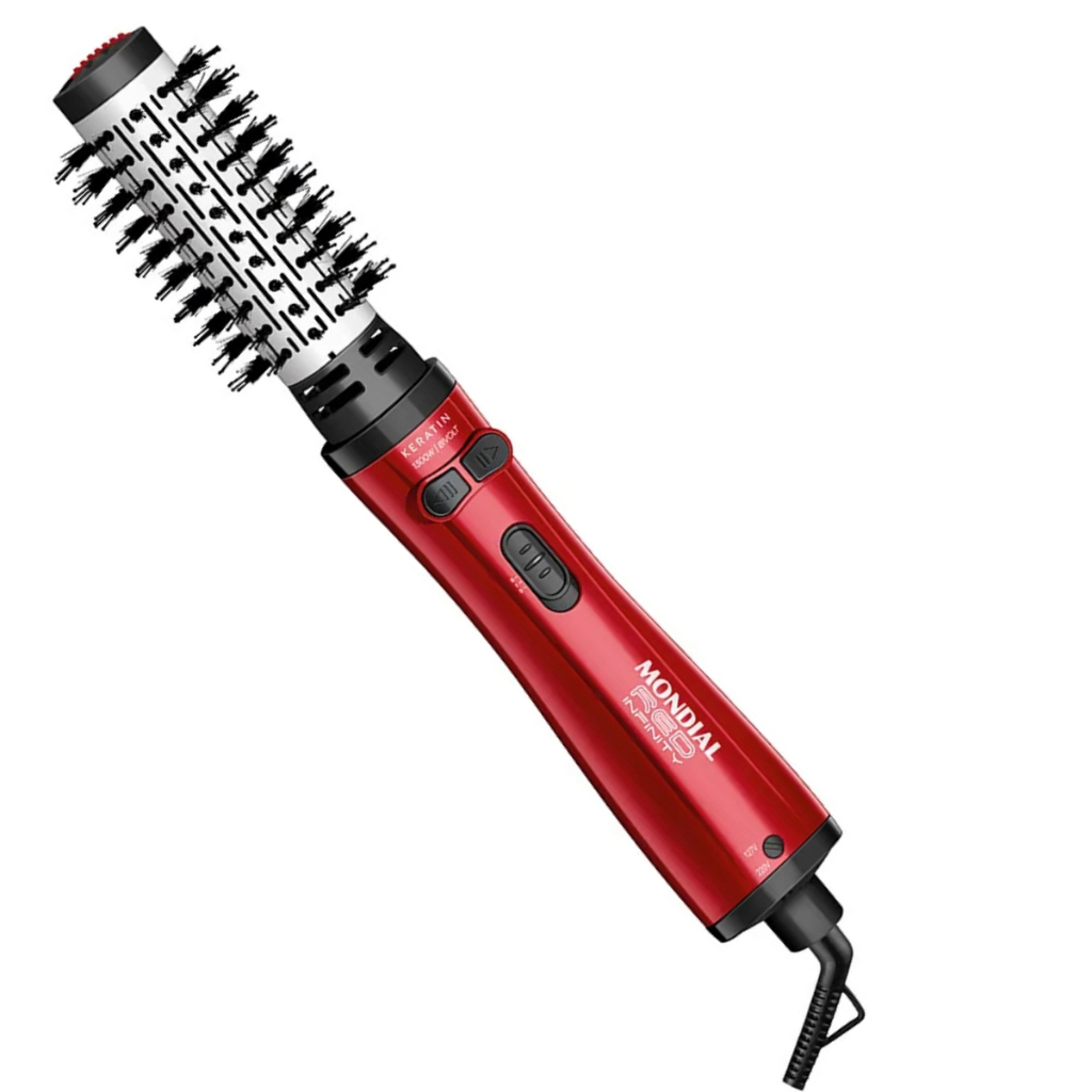 Escova Rotativa 3 Em 1 Mondial Tourmaline Ions Anti Frizz Bivolt