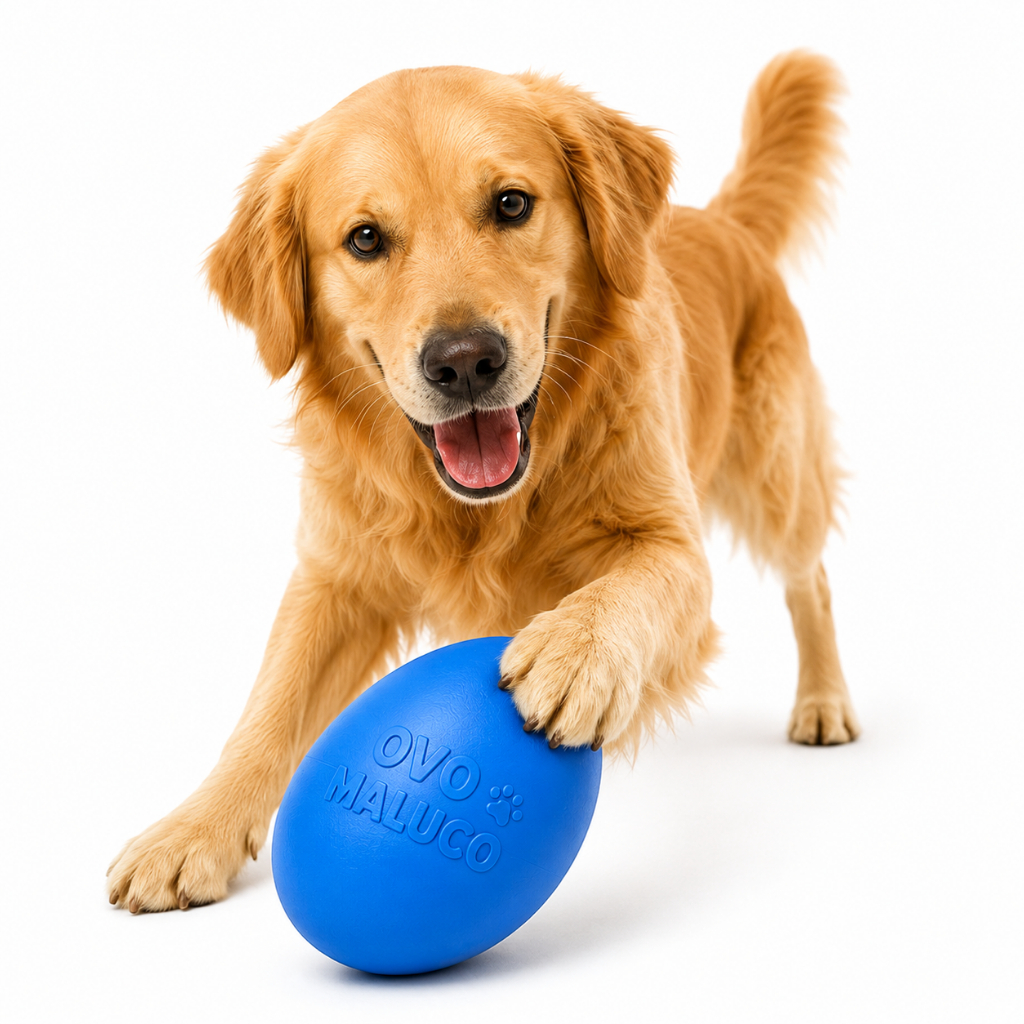 Ovo Maluco Bola para Cães Brinquedo Anti Tédio Interativo Antiestress para Cães Porte Pequeno, Médio e Grande