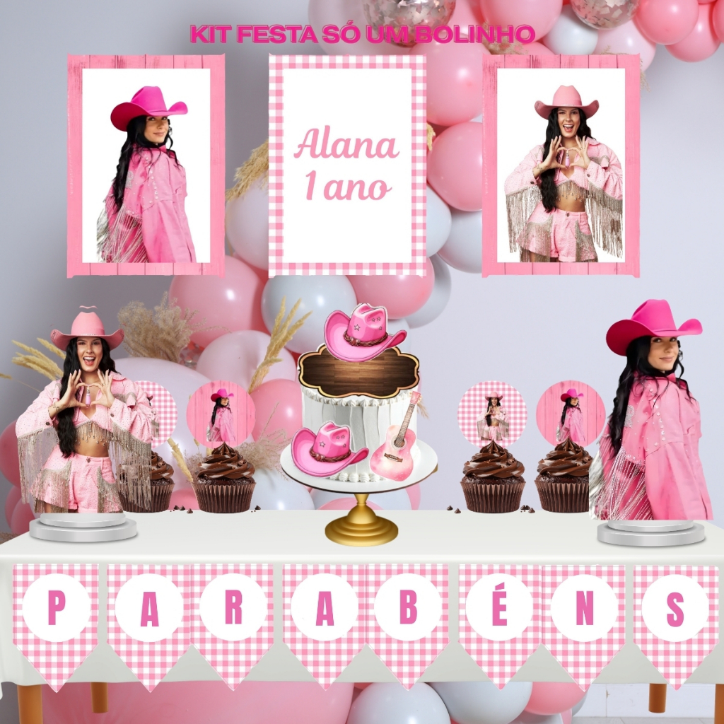Kit Festa “Só um Bolinho” Personalizado Ana castela lembrancinha aniversario alta qualidade desmontado