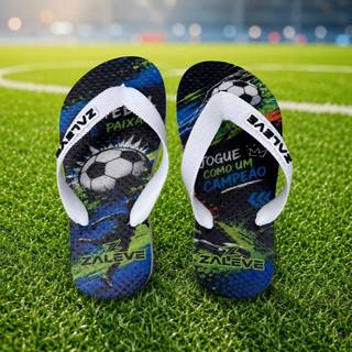 Chinelo Infantil Menino Dinossauro Futebol Astronauta Gamer Safári Divertido Colorido Confortável