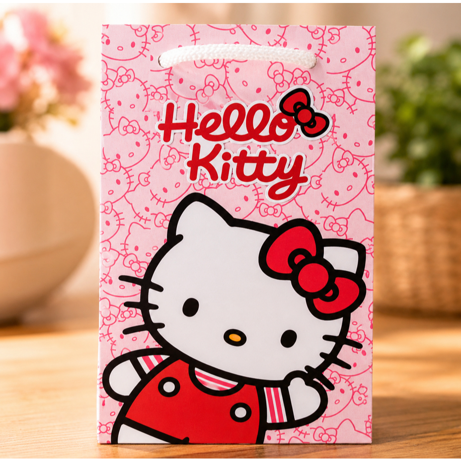 10 SACOLINHA PERSONALIZADA HELLO KITTY- ANIVERSÁRIO-MESVERSARIO-BATIZADO-LEMBRANCINHA-PEGUE E MONTE