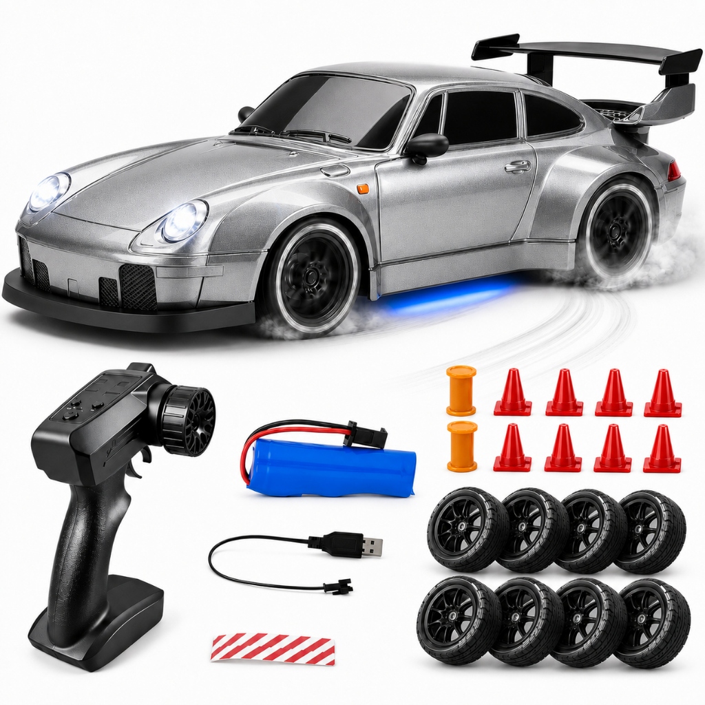 Carrinho De Controle Remoto Drift 4x4 Alta Velocidade 20km/h Bateria Recarregavel 2 4ghz Escala 1 24 Com Luzes Kizumba