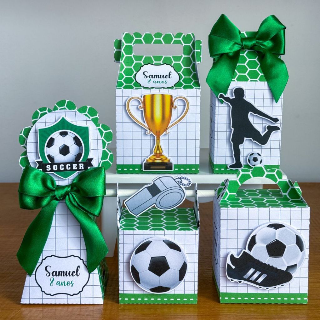 Caixinha Personalizadas Básica  tema FUTEBOL - Lembrancinha - decoração - aniversário - festa infantil