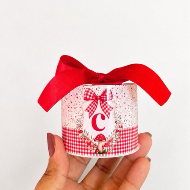 Kit Tubo Lata Personalizada Lembrancinha Bosque Encantado Festa Aniversario Infantil 5x6